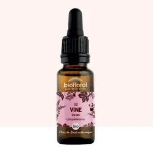 Biofloral Fleur de Bach n32 Vine (Vigne) Bio - elixir floral compte-gouttes 20 ml