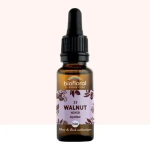 Biofloral Fleur de Bach n33 Walnut (Noyer) Bio - elixir floral compte-gouttes 20 ml