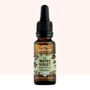 Biofloral Fleur de Bach n34 Water Violet (Violette d'eau) Bio - elixir floral compte-gouttes 20 ml