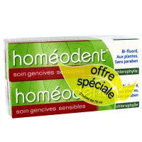Homeodent Soin complet dents et gencives arome chlorophylle - lot de 2 x 75 ml