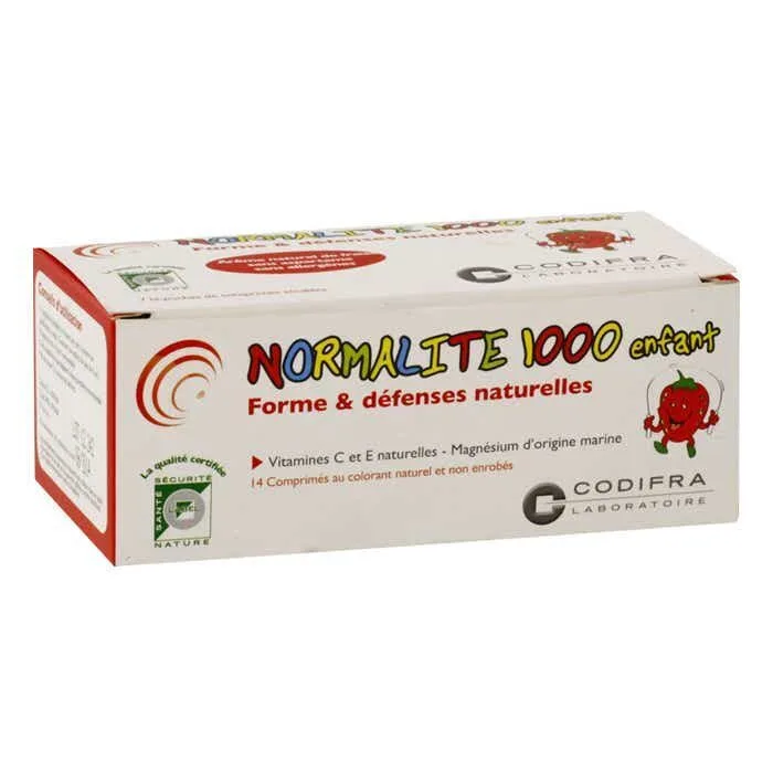 CODIFRA NORMALITE 1000 ENFANT - 14 comprimés
