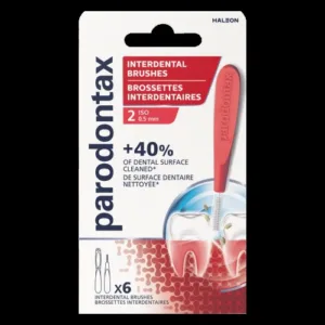 Parodontax brossettes interdentaires taille 2 - 0,50 mm - boite de 6