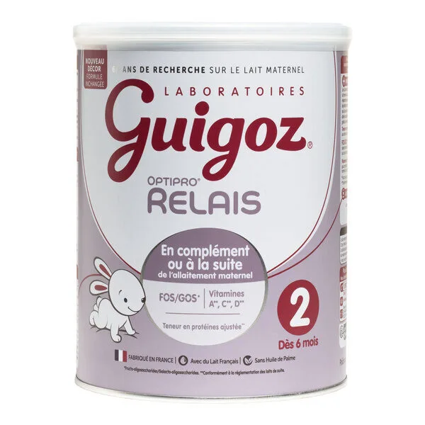 Guigoz Optipro Relais lait 2ème âge 800 g