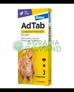 AdTab 48 mg comprimes a croquer - chats de 2 a 8 kg - boite de 3 comprimes