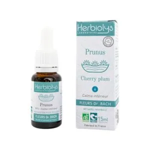 Herbiolys Cherry Plum - Prunus n°6 - Fleurs Dr Bach Bio - 15 ml
