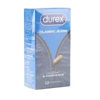 DUREX CLASSIC JEANS preservatif lubrifie etui de 12