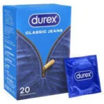 DUREX CLASSIC JEANS preservatif lubrifie etui de 20