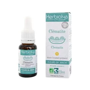 Herbiolys Clematis - Clematite n°9 - Fleurs Dr Bach Bio - 15 ml