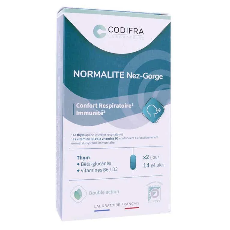 CODIFRA NORMALITE NEZ-GORGE - 14 gélules