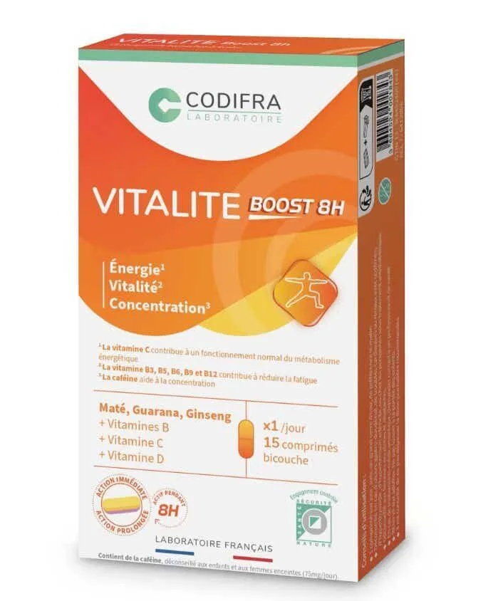 CODIFRA VITALITE BOOST 8H - 15 comprimés