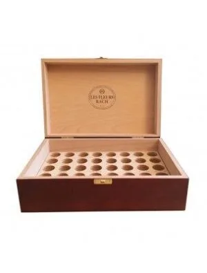 Elixirs and Co Coffret bois vide rangement Fleurs de Bach 40 emplacements