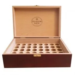 Elixirs and Co Coffret bois vide couleur acajou Fleurs de Bach