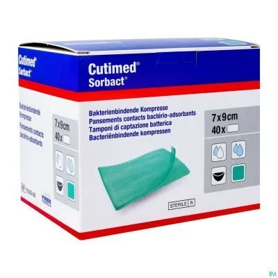 BSN Medical Cutimed Sorbact compresse 7 x 9 cm boite de 40