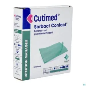BSN Medical Cutimed Sorbact Contact compresse 7 x 9 cm boite de 5