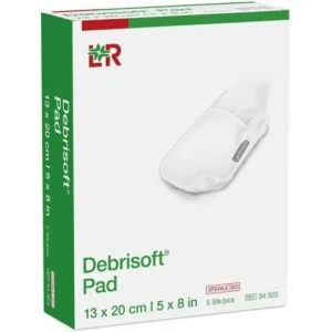 Debrisoft Pad Compresse détersion 13 x 20 cm Boîte de 5