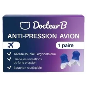 Docteur B Bouchons d'oreilles anti-pression avion 1 paire