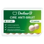 Docteur B Cire d'oreilles anti-bruit 27 dB 12 paires