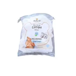 Docteur B Rectangles de coton / Coton bebe visage et corps, sachet de 180