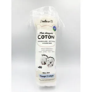 Docteur B Mes Disques de coton ranges ultra doux, 80 disques