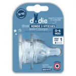 DODIE Tetine Initiation+ ronde 3 vitesses anti-colique +6 mois