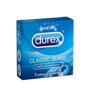 DUREX CLASSIC JEANS preservatif boite de 3