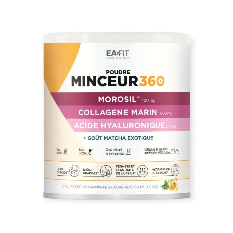 EAFIT Minceur 360 Poudre matcha ananas pot de 275 g