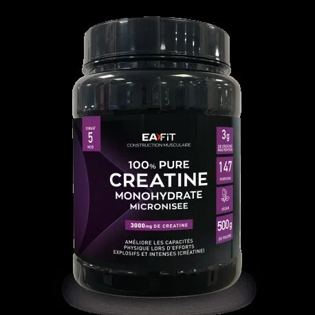 EAFIT Pure Creatine poudre format 5 mois pot de 500 g