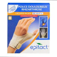 EPITACT Orthese de pouce de nuit thermoformable rigide main GAUCHE taille L