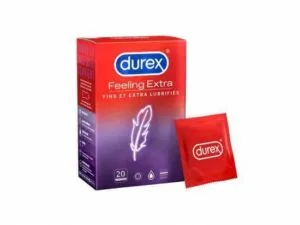 DUREX FEELING EXTRA preservatif lubrifie avec reservoir etui de 20