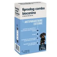BIOCANINA Fiprodog 67 mg Combo petits chiens 2 à 10 kg, 3 pipettes