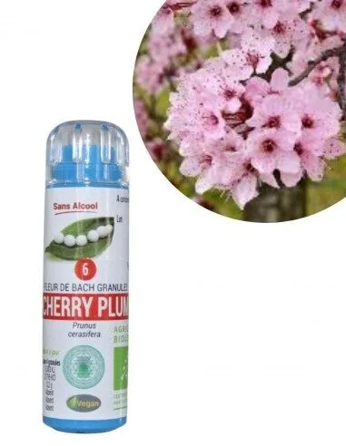 Kosmeo Fleur de Bach N°6 Cherry Plum - Prunus Bio sans alcool - 130 granules