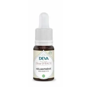 Deva Fleur de Bach Helianthemme - Rock Rose n°26 Bio - compte-gouttes 15 ml