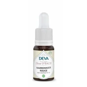 Deva Fleur de Bach Marronnier Rouge - Red Chestnut n°25 Bio - compte-gouttes 15 ml
