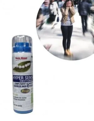 Kosmeo Fleurs de Bach Complexe Hyper sensibilite emotionnelle + huiles essentielles Bio sans alcool - 120 granules