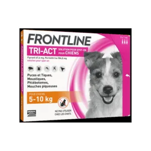 Frontline Tri-Act Chien S 5-10 kg - boite de 3 pipettes de 1 ml