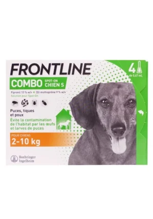 Frontline Combo Chien S 2-10 kg 0,67 ml - 4 pipettes