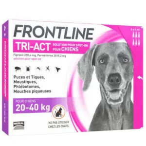 Frontline Tri-Act Chien L 20-40 kg - boite de 6 pipettes de 4 ml