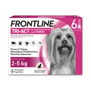 Frontline Tri-Act Chien XS 2-5 kg - boite de 6 pipettes de 0,5 ml