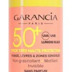 Garancia SUN EXPERT Stick Solaire Invisible SPF50+ - Visage, lèvres et zones sensibles, 15 g