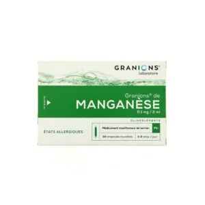 Granions de Manganese 2 mg ampoules buvables 2 ml boite de 30