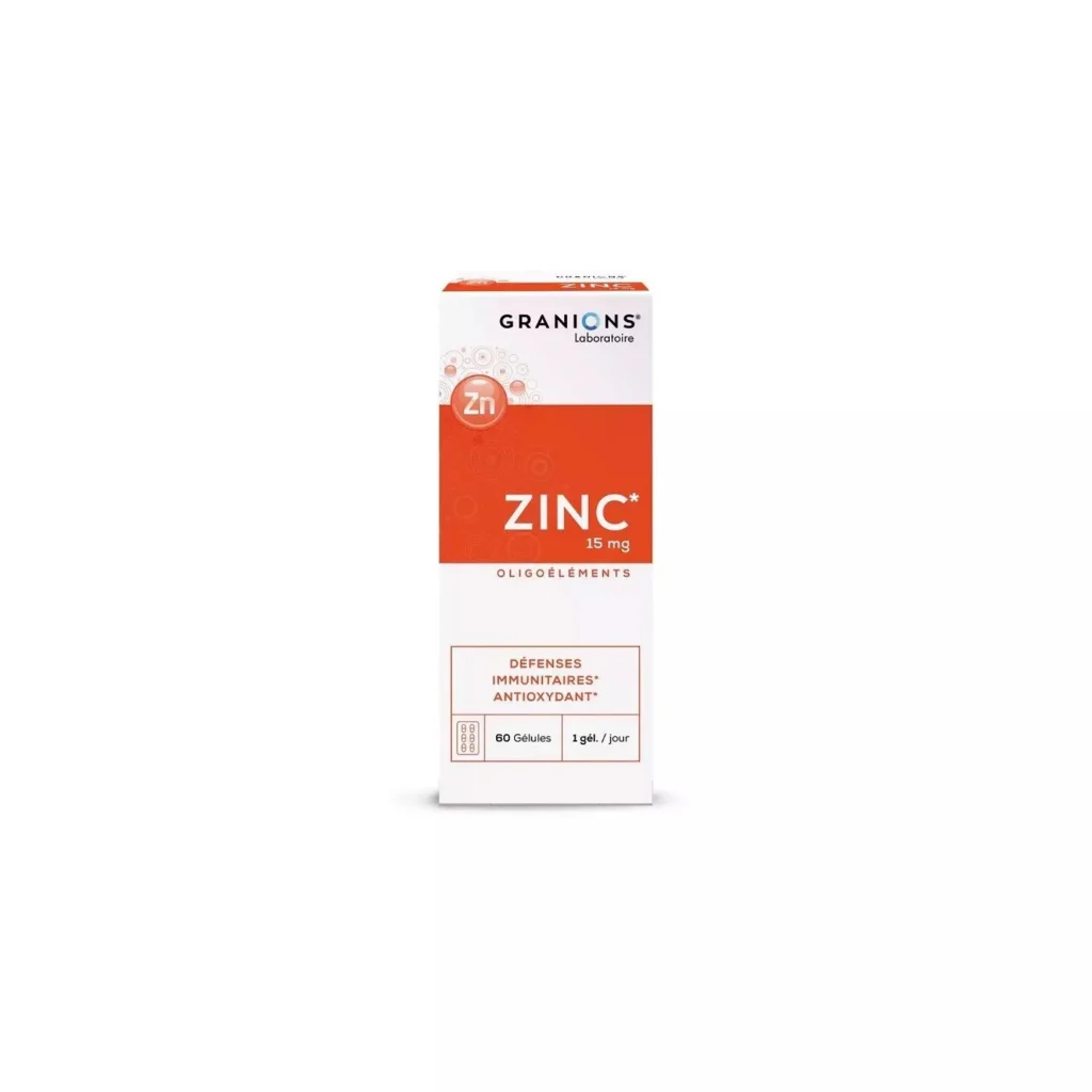 Granions Zinc 15 mg boite de 60 gelules