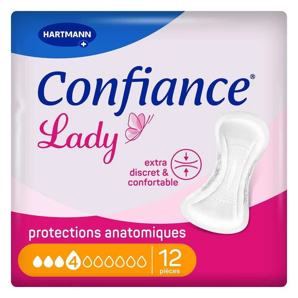 Hartmann Confiance Lady Protections anatomiques 4 gouttes, 12 unités