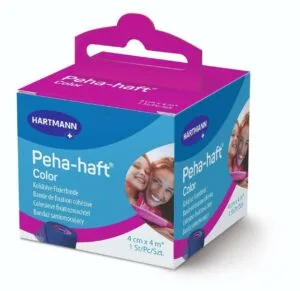 Hartmann Peha-Haft Bande de fixation cohésive bleue 4 cm x 4 m