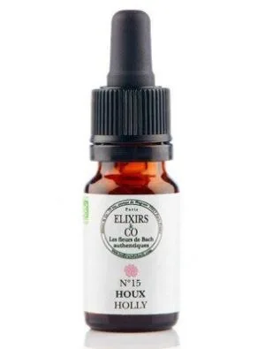 Elixirs and Co Elixir floral Bio Fleurs de Bach n15 Houx (Holly) 10 ml