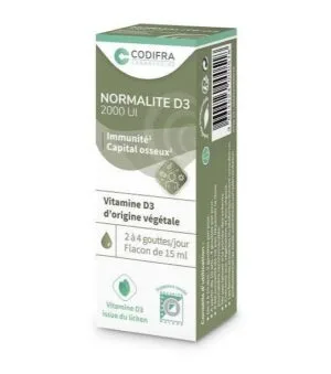 CODIFRA NORMALITE D3 2000 UI - Flacon 15 ml
