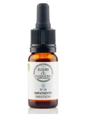 Elixirs and Co Elixir floral Bio Fleurs de Bach n18 Impatiente (Impatiens) 10 ml
