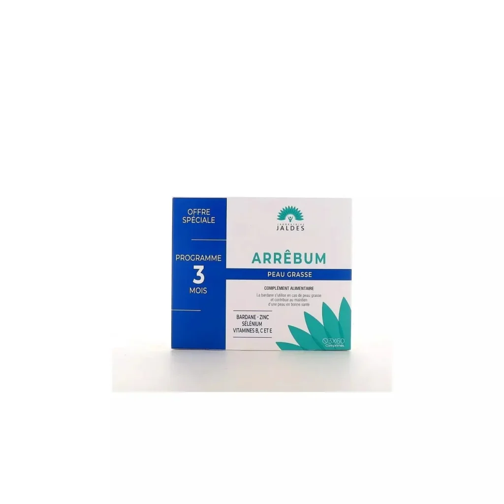 ARREBUM Peau et Cuir Chevelu Gras - 180 comprimes (offre 3 mois)