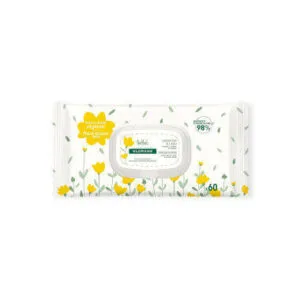 Klorane Bebe Lingettes Nettoyantes a l'Eau Visage Corps et Siege x 60