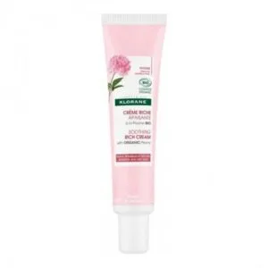 Klorane Pivoine BIO Creme Riche Apaisante Visage Peaux Sensibles et Seches 40 ml