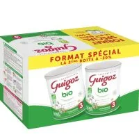 Guigoz Lait de Croissance Bio - De 10 mois à 3 ans 2 x 800 g